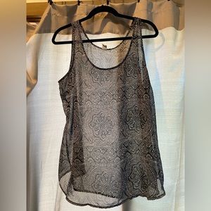 Black and white Sheer Tank